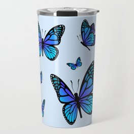 Butterfly Blues | Blue Morpho Butterflies Collage Travel Mug