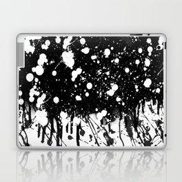 Black and White Splatter Paint  Laptop & iPad Skin