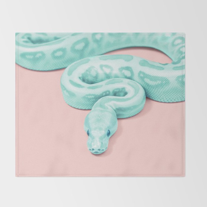 green snake throw blanket by paulfuentes society6