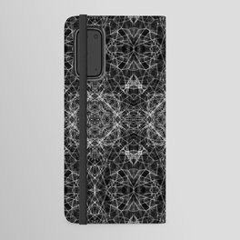 Liquid Light Series 30 ~ Grey Abstract Fractal Pattern Android Wallet Case