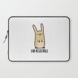 Ear-resistable Cute Bunny Rabbit Pun Laptop Sleeve