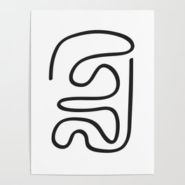 Abstract Line #2 \\ Black Line Poster