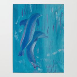 Graceful Dolphins Poster