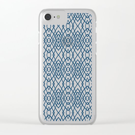 Web Navy Clear iPhone Case