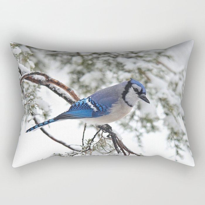 Beautiful Blue Jay Rectangular Pillow