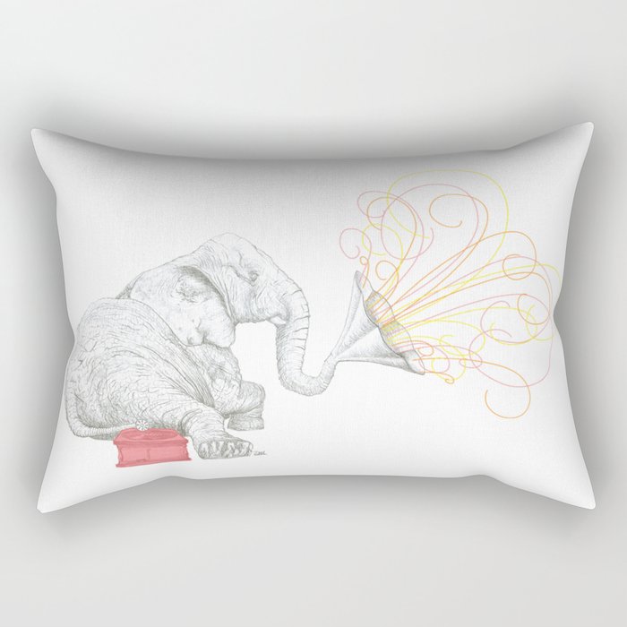 One Elephant Band Rectangular Pillow
