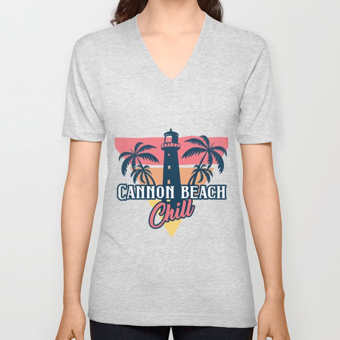 Cannon beach chill V Neck T Shirt