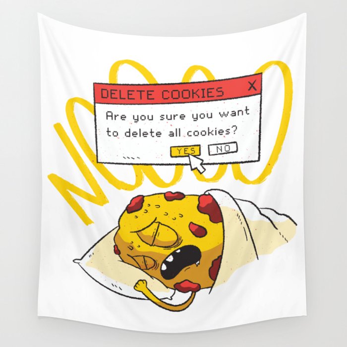 Delete Cookies Wall Tapestry