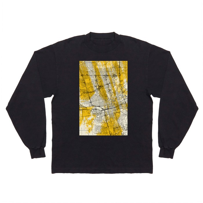 Stockton, USA - Authentic City Map Long Sleeve T Shirt