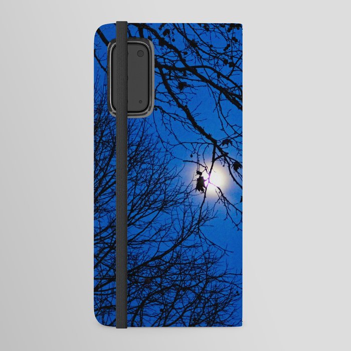Winter Bare Trees Branches Night Moon Android Wallet Case