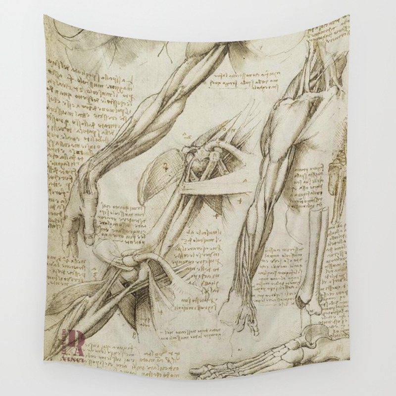Leonardo Da Vinci Human Body Sketches Arms Wall Tapestry By Drawspots Society6,Girl Standing Backwards Little Girl Back View Drawing