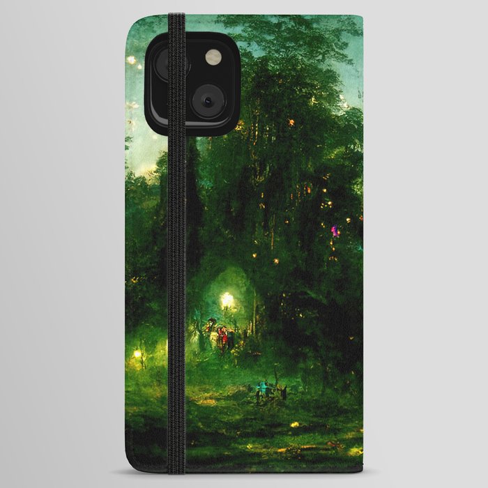 Walking into the forest of Elves iPhone Wallet Case