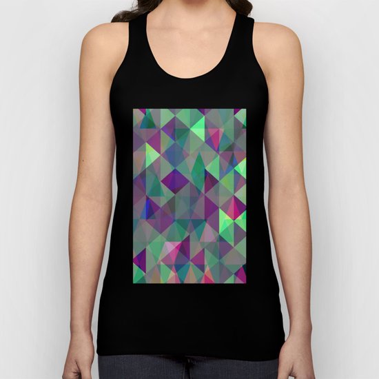 Pastel Triangles Pattern - Abstract, geometric, pastel coloured artwork Unisex Tank Top