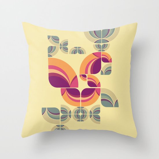 Vintage Pattern Peacock Throw Pillow