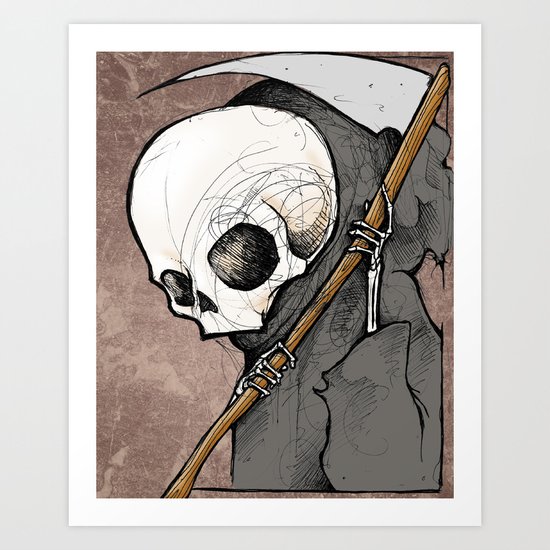 Death scribble Art Print
