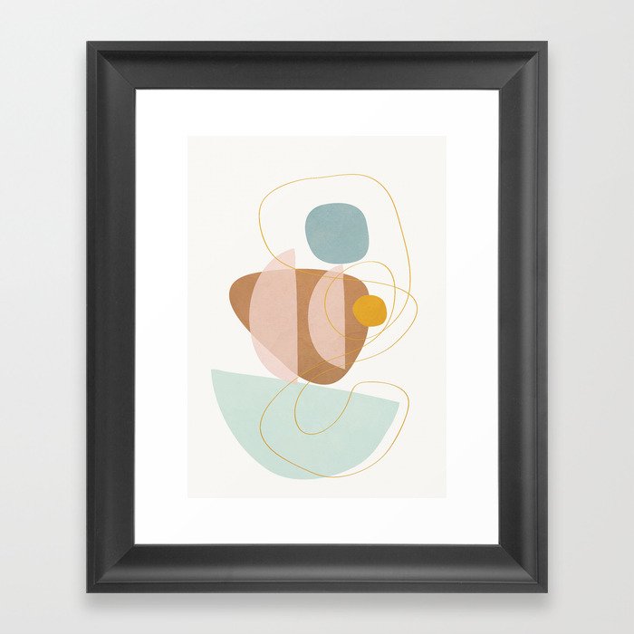 Soft Abstract Shapes 13 Framed Art Print