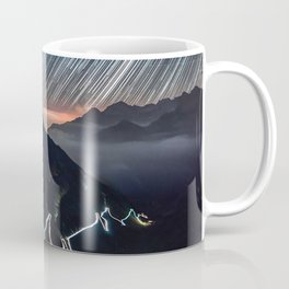 high-altitude road night light stelvio italy Coffee Mug