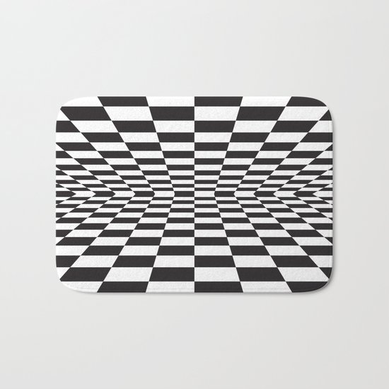 Black and white back and forth - Optical game 15 Bath Mat