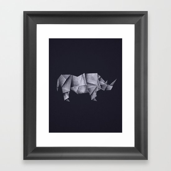 Rhinogami Framed Art Print