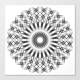 Circle Star Black Canvas Print