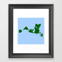 Dymaxion Map Framed Art Print