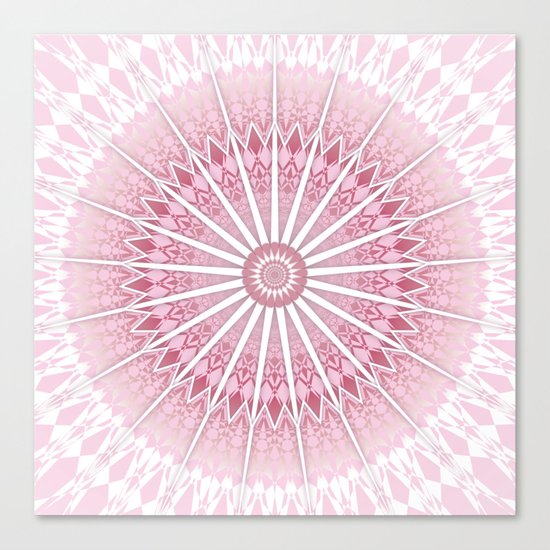 Dusky Pink Mandala Canvas Print