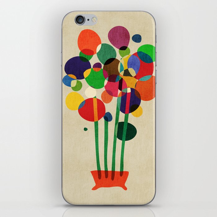 Happy flowers in the vase iPhone Skin