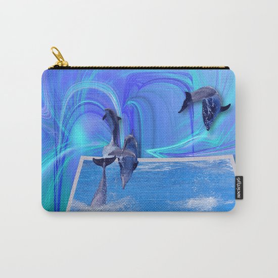 Leaping Dolphins Carry-All Pouch