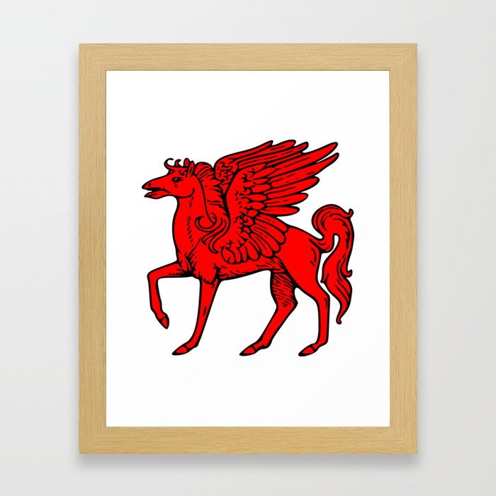 Pegasus shield 2. Framed Art Print