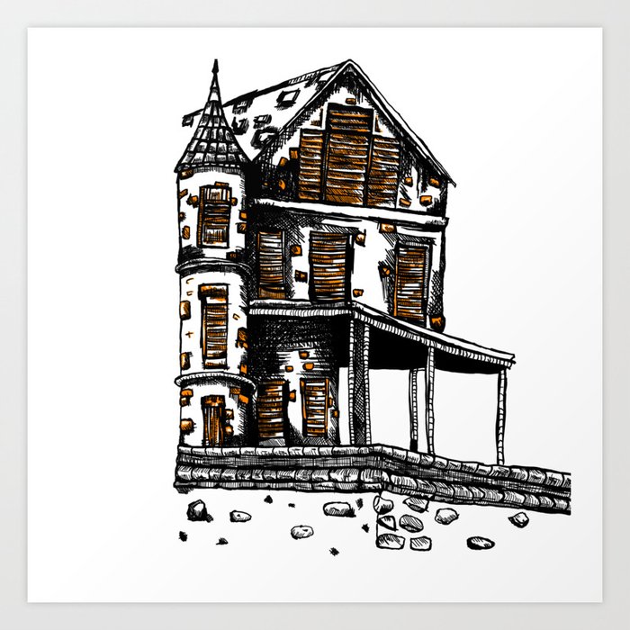 The Old Hiltop Home Art Print