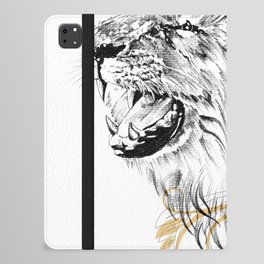 Lion, wild art, illustration, grunge, painting iPad Folio Case