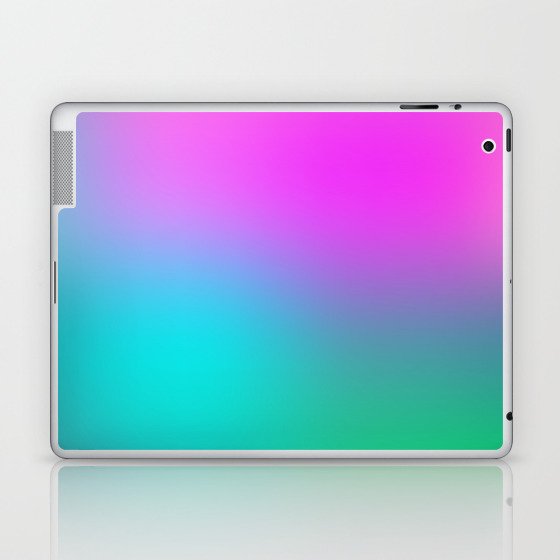 Neon Pink Blue and Green  Laptop & iPad Skin