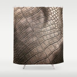 Elegant leather pattern close up. Shower Curtain