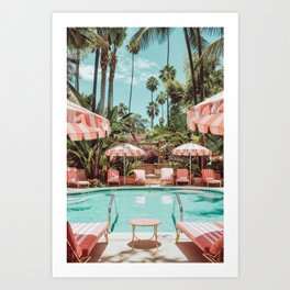 Beverly Hills Pool Umbrellas 524 Art Print