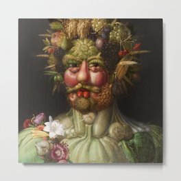 Guiseppe Arcimboldo's Rudolf II - Portrait from Fruit Metal Print | Fruitandvegetables, Fruit, Portraitfromfruit, Imaginativeportrait, Guiseppearcimboldo, Inventiveportrait, Painting, Rudolfii, Arcimboldopainting, Arcimboldo 