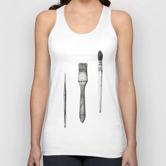 Retired Watercolor Brushes Unisex Tank Top