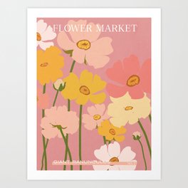 Flower Market - Ranunculus #2 Art Print