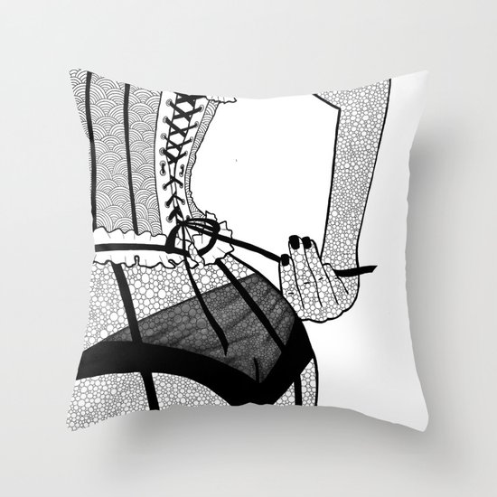 La femme n.7 Throw Pillow