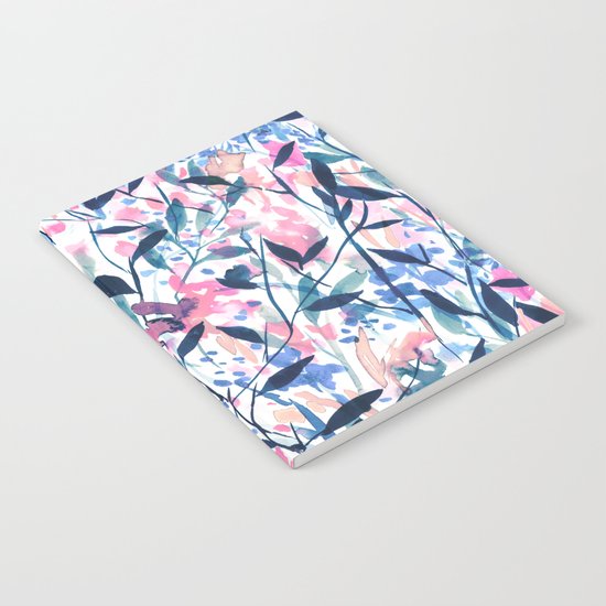 Wandering Wildflowers Blue Notebook