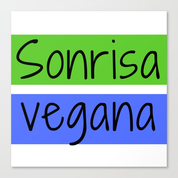 Sonrisa vegana | Vegan smile Canvas Print