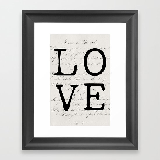 love Framed Art Print