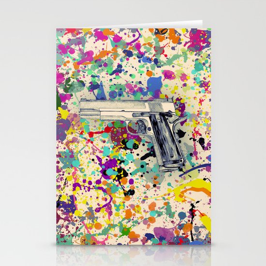 Gun Stationery Cards