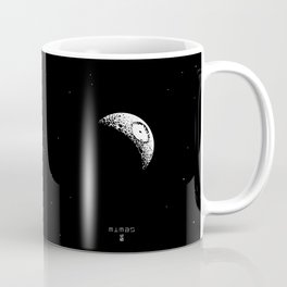 MIMAS Coffee Mug | Moon, Other, Digital, Saturnmoon, Nasa, Graphicdesign, Science, Saturn, Astronomy, Black and White 