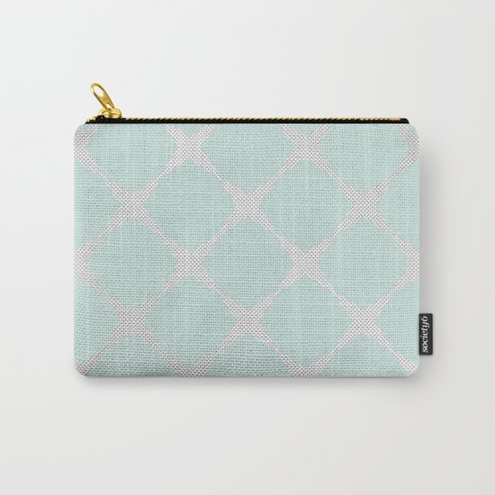 Polka Dots & Mint Tiles Carry-All Pouch