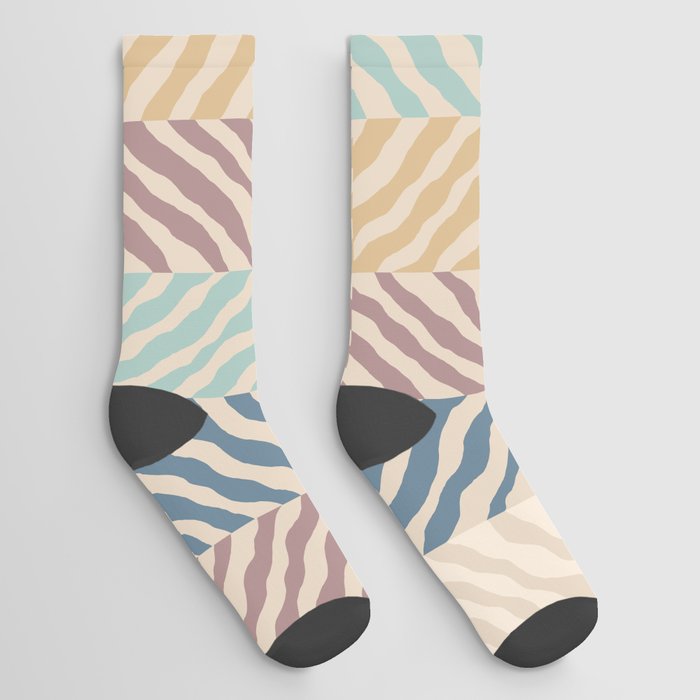 Abstract Zebra chevron pattern. Digital animal print Illustration Background. Socks