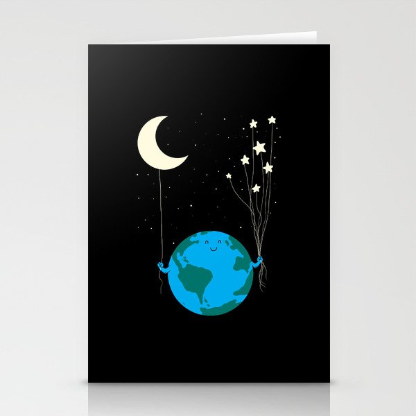 Under the moon and stars Stationery Cards