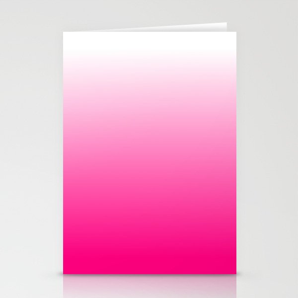 Hot Pink Ombre Stationery Cards