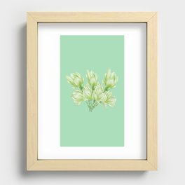 Bunch Of Light Green Flowers Recessed Framed Print