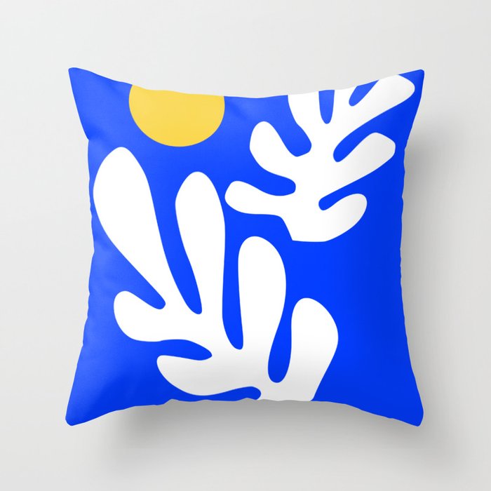 Henri Matisse - Leaves - Deep Blue Throw Pillow