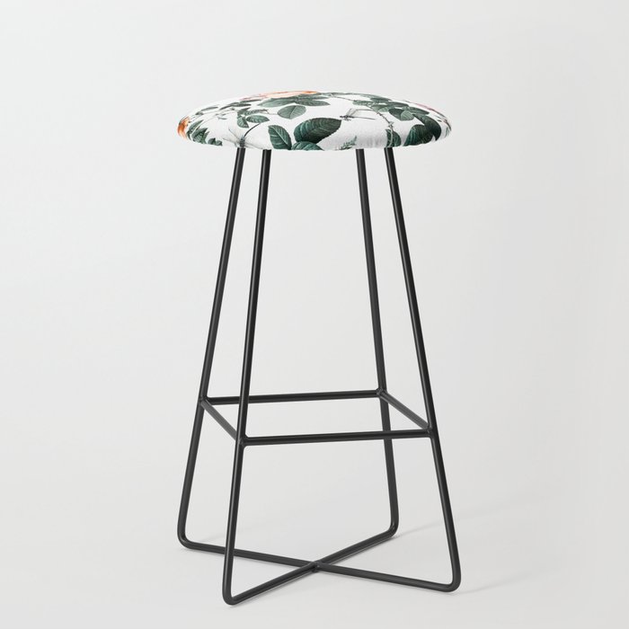 Floral and Winged Darter Bar Stool